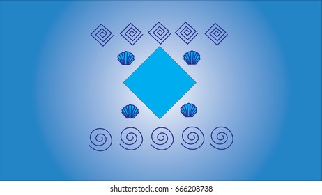 Abstract patterns and geometric figure of rhombus.