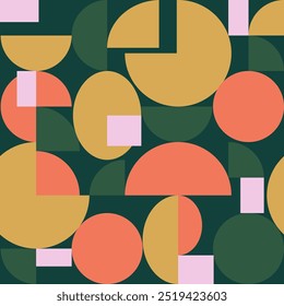 Abstract patterns of geometric and organic shapes, irregular shapes blended together in a balanced composition.