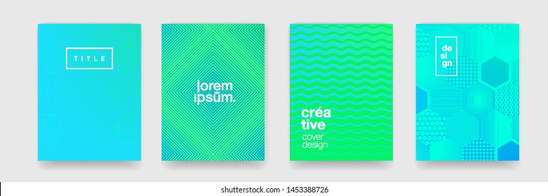 Abstract patterns, geometric shape trend vector background. Modern blue and green color gradient texture pattern background