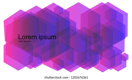 Abstract patterns of geometric shapes. Colorful gradient backgrounds. Geometric hexagon backgrounds, vector illustrations