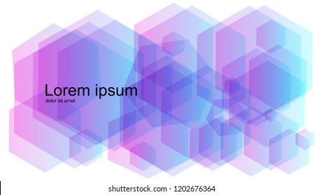 Abstract patterns of geometric shapes. Colorful gradient backgrounds. Geometric hexagon backgrounds, vector illustrations