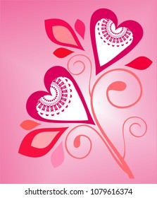 abstract patterns of the heart