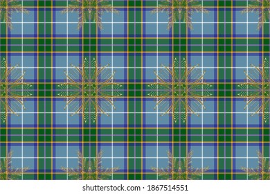 Abstract patterns on a checkered background. Creative option for new types of fabrics.