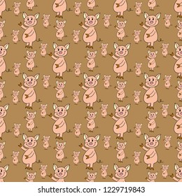 Abstract patterns pig color doodles sketch