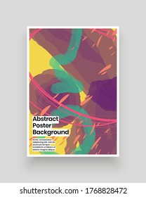 Abstract patterns for Placards, Posters, Flyers and Banner Designs. Colorful illustration. Lines, spots, petals, paint strokes. Decorative chaotic backdrop. Hand drawn texture.