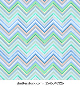 Abstract patterns in scandinavian style. Blue zigzag background. Geometric ornament with lines in light colors. Vector illustration for a sample of fabrics, clothes, decor, textile design, background