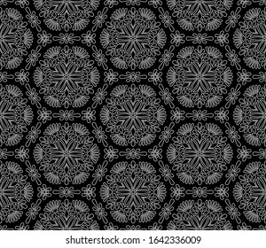 Dibujo de doodle blanco y negro sin fisuras. Es bueno para tarjetas creativas y de felicitación, carteles, volantes, banners y portadas.