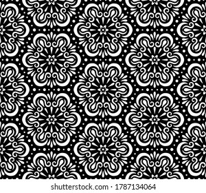 Abstract patterns seamless black and white doodle Sketch. Good for creative and greeting cards, posters, flyers, banners and covers.