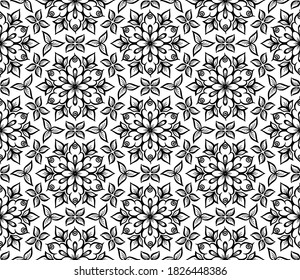 Abstract patterns seamless black and white doodle Sketch. Good for creative and greeting cards, posters, flyers, banners and covers
