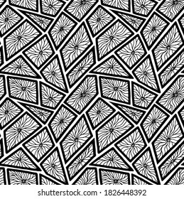 Dibujo de doodle blanco y negro sin fisuras. Es bueno para tarjetas creativas y de bienvenida, carteles, volantes, pancartas y portadas