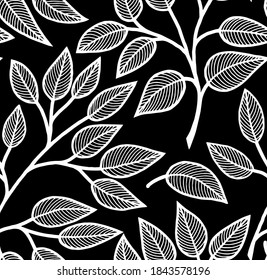 Abstract patterns seamless black and white doodle Sketch. Good for creative and greeting cards, posters, flyers, banners and covers