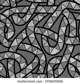 Abstract patterns seamless black and white doodle Sketch. Good for creative and greeting cards, posters, flyers, banners and covers