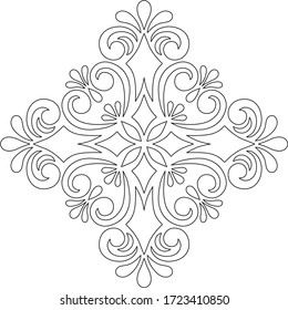 Mandala Pattern Stencil Doodles Sketch Good Stock Vector (Royalty Free ...