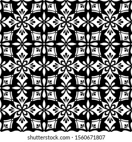 Abstract patterns seamless cross doodles black and whit Sketch