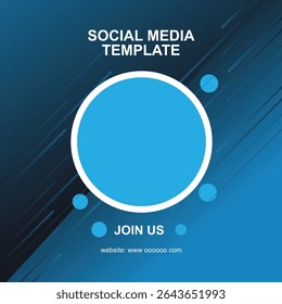 abstract patterns social media post template with a modern and professional look. and blue gradient background with subtle motion effects.