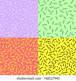 Abstract patterns in the style of 80's