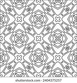 Abstract patterns.Abstract shapes from lines. Raster graphics for design. Black and white pattern.