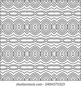 Abstract patterns.Abstract shapes from lines. Raster graphics for design. Black and white pattern.