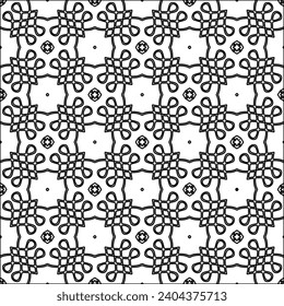 Abstract patterns.Abstract shapes from lines. Raster graphics for design. Black and white pattern.
