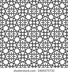 Abstract patterns.Abstract shapes from lines. Raster graphics for design. Black and white pattern.