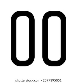 abstract pause Shape line icon 