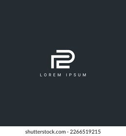 Abstract PE EP letter simple style logo design vector template.