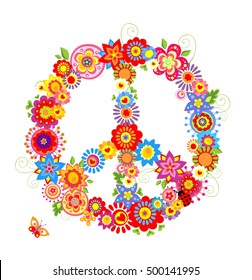 Abstract Peace Flower Symbol Stock Vector (Royalty Free) 500141995 ...