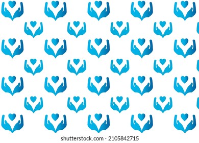 Abstract Peace Hands Pattern Background