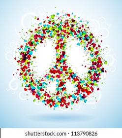 Abstract peace sign. Eps 10