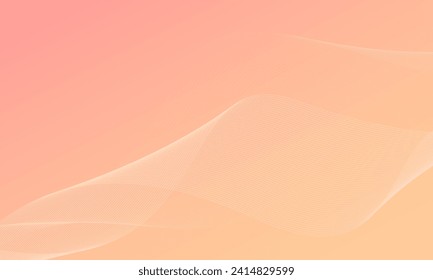 Abstract peach background with lines. Dynamic shapes composition. Vector illustration