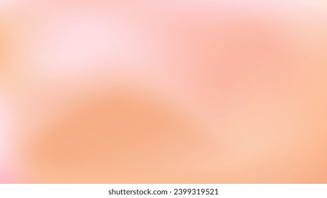 Abstract peach fuzz color vector banner. Blurred light fresh orange delicate gradient background. Pastel pink smooth spots. Neutral Liquid stains copy space banner. Vector gentle backdrop illustration