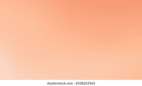 Abstract peach fuzz color vector banner. Blurred light fresh orange delicate gradient background. Pastel pink Liquid stains with free space banner. Vector gentle gradient backdrop