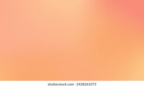Abstract peach fuzz color vector banner. Blurred light fresh orange delicate gradient background. Pastel pink Liquid stains with free space banner. Vector gentle gradient backdrop