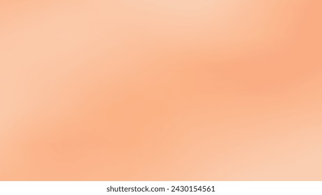 Abstract peach fuzz color vector banner. Blurred light fresh orange delicate gradient background. Pastel pink Liquid stains with free space banner. Vector gentle gradient backdrop