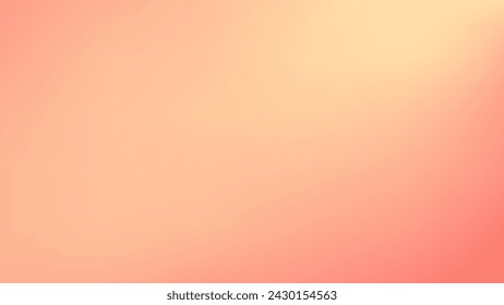 Abstract peach fuzz color vector banner. Blurred light fresh orange delicate gradient background. Pastel pink Liquid stains with free space banner. Vector gentle gradient backdrop