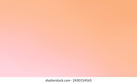 Abstract peach fuzz color vector banner. Blurred light fresh orange delicate gradient background. Pastel pink Liquid stains with free space banner. Vector gentle gradient backdrop