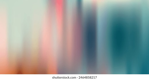 Abstract peach fuzz color vector banner. Blurred light fresh orange delicate gradient background.