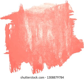 Abstract peach fuzz watercolor hand paint texture, isolated on white background, watercolor textured backdrop, watercolor drop, traced, vector eps 10