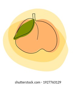Abstract peach vector illustration. For web-design, posters, prints, decortions, etc
