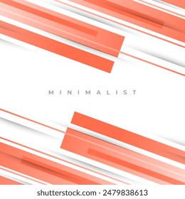 Abstract Peach and White Gradient Background in Paper Cut Style. Simple and Minimalist Vector Design for Banner or Cover