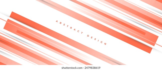 Abstract Peach and White Gradient Background in Paper Cut Style. Simple and Minimalist Vector Design for Banner or Cover