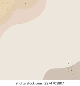 Abstract Peachy Beige Watercolor Sand Hand Drawn Background Vector Design