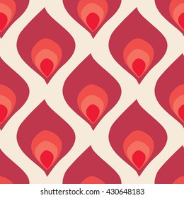 Abstract peacock bird feather seamless pattern. Colorful scale background.