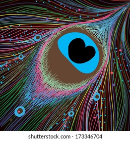 Abstract peacock feather.