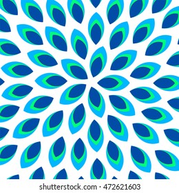  Abstract peacock feather background. Decorative background with bright green and blue colors. vector illustration.
