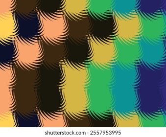 Abstract peacock feathers background - seamless pattern design