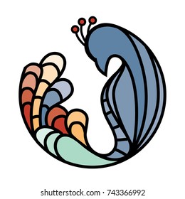 Abstract Peacock, logo