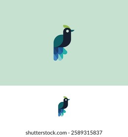 Abstract Peacock logo design template