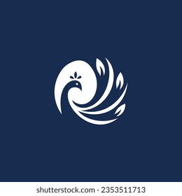 abstract peacock logo design. Vector illustration abstract peacock. modern logo design vector icon template