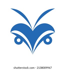 abstract peacock logo icon on white background